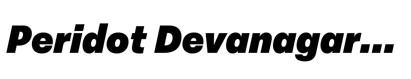 Peridot Devanagari Heavy Italic